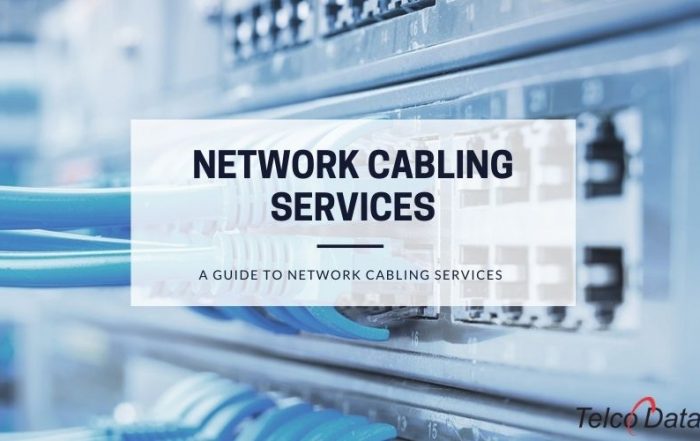 Title image of a blog post titled "Network Cabling Services: A Start-to-Finish Guide"